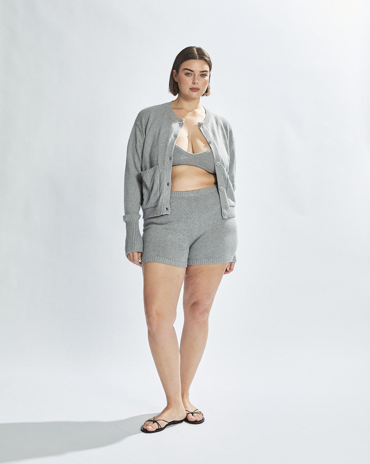 Drew Knit Cardigan Grey