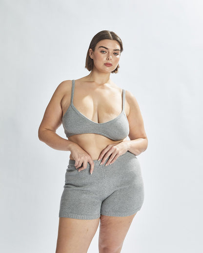 Drew Knit Bralette Grey